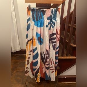 Shein tropical midi skirt one size